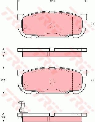 Brake Pad Set, disc brake GDB3303