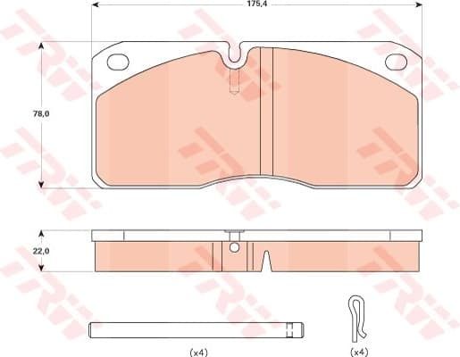 Brake Pad Set, disc brake GDB5058