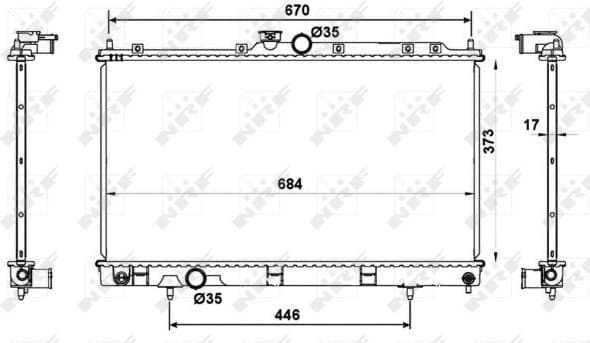Radiator, engine cooling EASY FIT 53779 - image 2