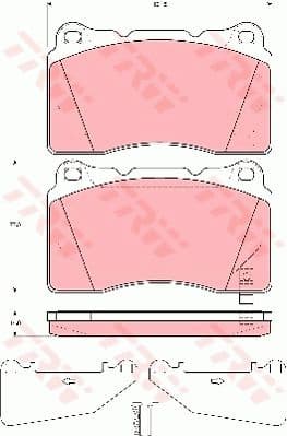 Brake pads front, Top Quality GDB3349