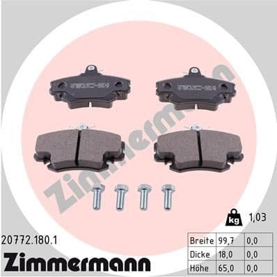 Brake Pad Set, disc brake 20772.180.1