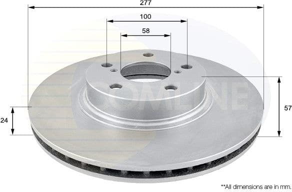 Brake disc, 1pcs FRONT ADC0811V - image 2