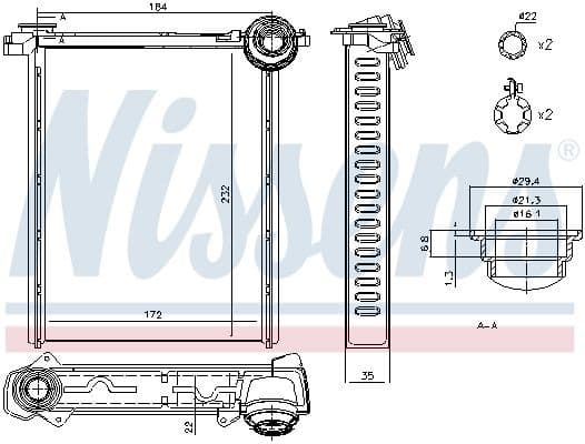 Heat Exchanger, interior heating 71162