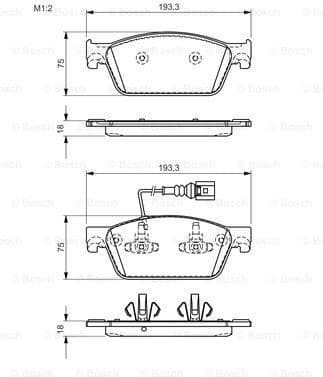 Brake Pad Set, disc brake 0986494553