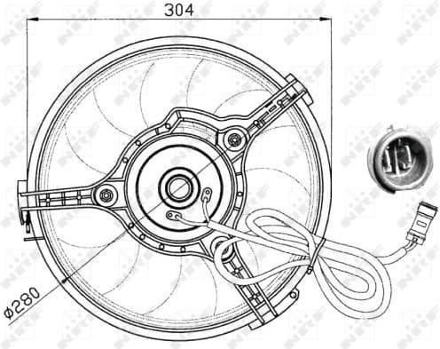 Fan, engine cooling 47023