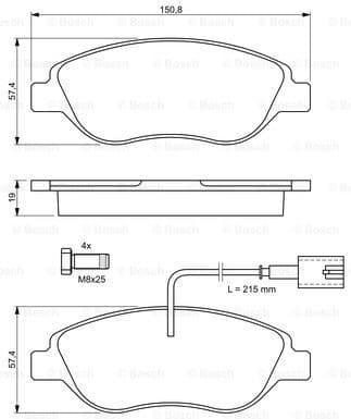 Brake Pad Set, disc brake 0986424595 - image 7
