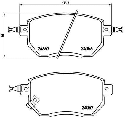 Brake Pad Set, disc brake PRIME LINE P56051