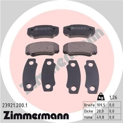 Brake Pad Set, disc brake 23921.200.1