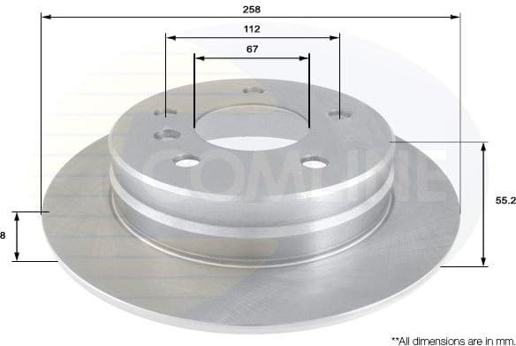 Brake discs kit rear, (2pcs) ADC1622