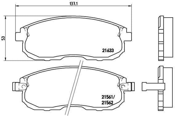 Brake Pad Set, disc brake PRIME LINE P56021