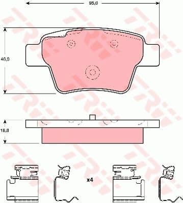 Brake Pad Set, disc brake COTEC GDB1678