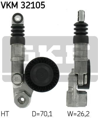 Belt Tensioner, V-ribbed belt VKM 32105