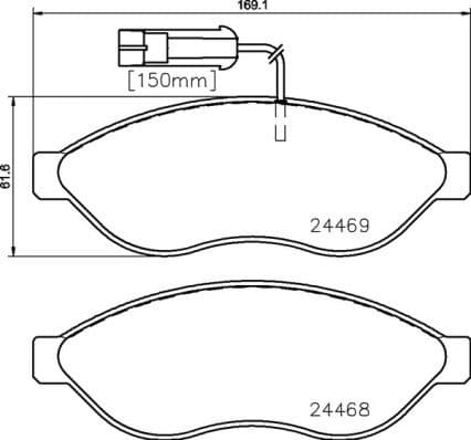 Brake Pad Set, disc brake PRIME LINE P23144