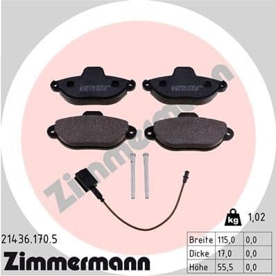 Brake Pad Set, disc brake 21436.170.5