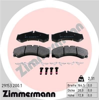Brake Pad Set, disc brake 29153.200.1 - image 2