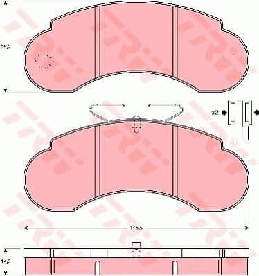 Brake Pad Set, disc brake GDB950