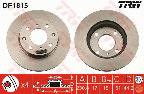 Brake Disc DF1815