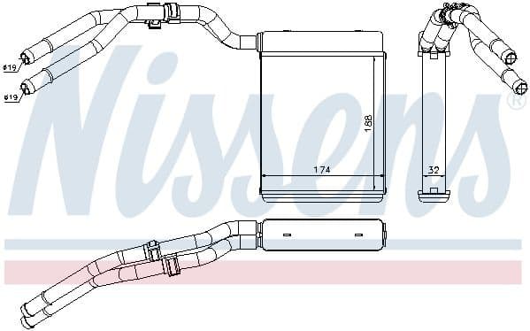 Heat Exchanger, interior heating ** FIRST FIT ** 71773