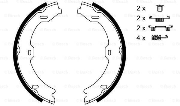 Brake Shoe Set, parking brake 0986487725 - image 2