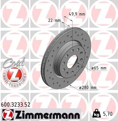 Brake Disc SPORT BRAKE DISC Z 600.3233.52