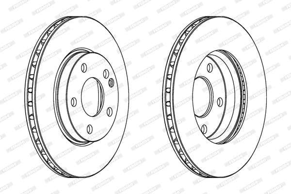 Brake discs kit front (2pcs), Top Quality DDF1220C - image 3