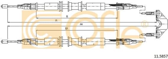 Cable Pull, parking brake 11.5857