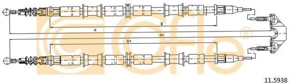Cable Pull, parking brake 11.5938