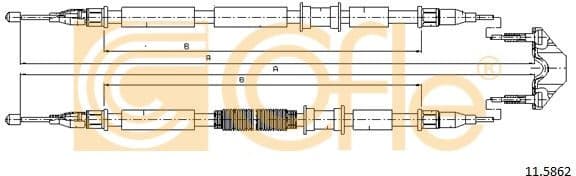 Cable Pull, parking brake 11.5862