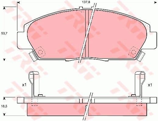 Brake Pad Set, disc brake COTEC GDB1061