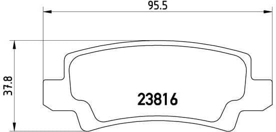 Brake pads rear, Top Quality P83065