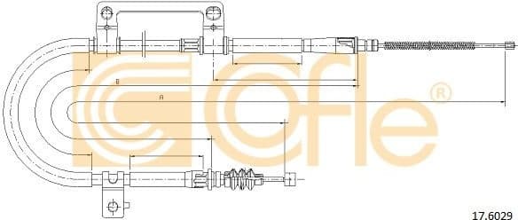 Cable Pull, parking brake 17.6029