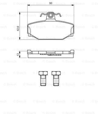 Brake Pad Set, disc brake 0986460995