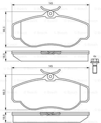 Brake Pad Set, disc brake 0986424565
