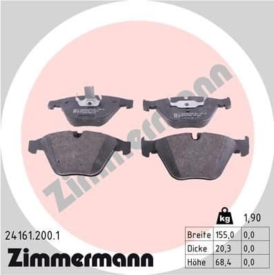 Brake Pad Set, disc brake 24161.200.1