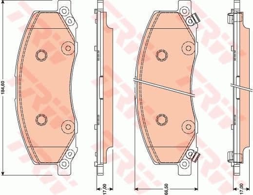 Brake Pad Set, disc brake GDB1781