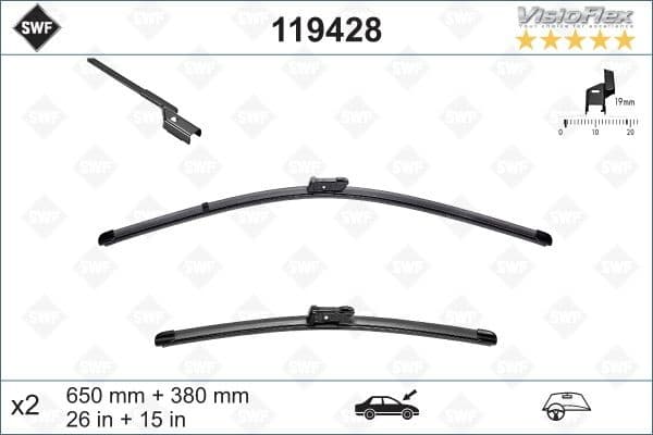 Wiper Blade DAS ORIGINAL SET 119428