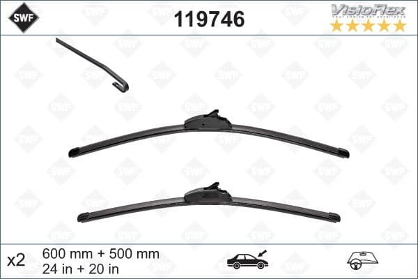 Wiper Blade DAS ORIGINAL SET 119746
