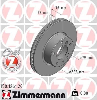Brake Disc COAT Z 150.1261.20