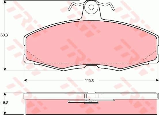 Brake Pad Set, disc brake COTEC GDB473