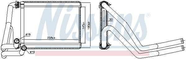 Heat Exchanger, interior heating ** FIRST FIT ** 707071