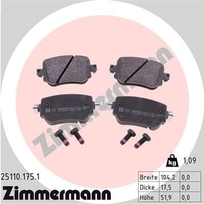 Brake Pad Set, disc brake 25110.175.1