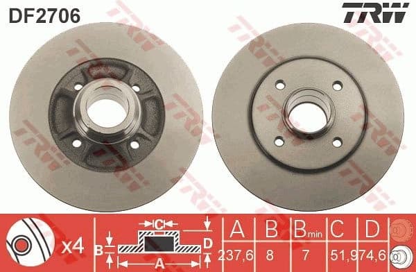 Brake Disc DF2706