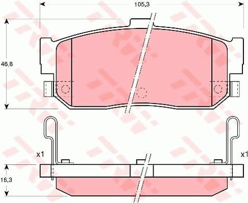 Brake Pad Set, disc brake GDB3181