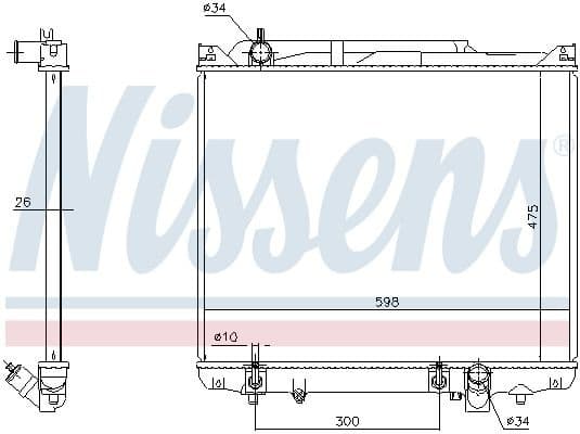 Radiator, engine cooling 641776