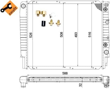 Radiator, engine cooling EASY FIT 53998 - image 3