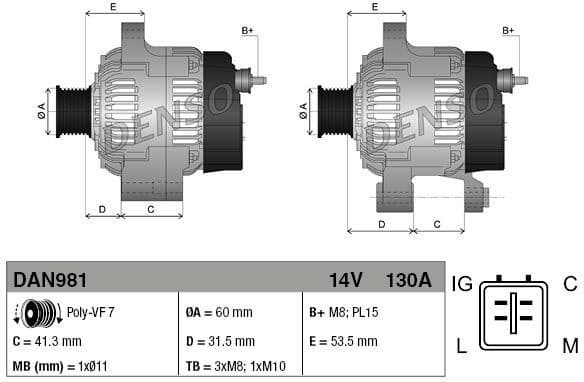 Alternator DAN981 - image 7