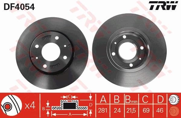 Brake Disc DF4054