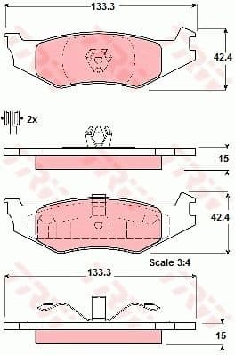 Brake Pad Set, disc brake GDB4012