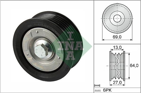Deflection/Guide Pulley, V-ribbed belt 532047710