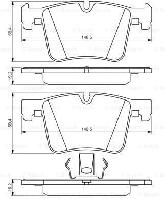 Brake Pad Set, disc brake 0986494487 - image 4